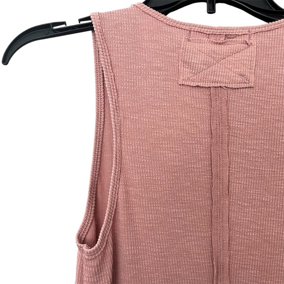 NWT Free People Size XS Gia Long Vest Lilac Wine Mauve Ribbed Sleeveless Boho - Picture 4 of 11